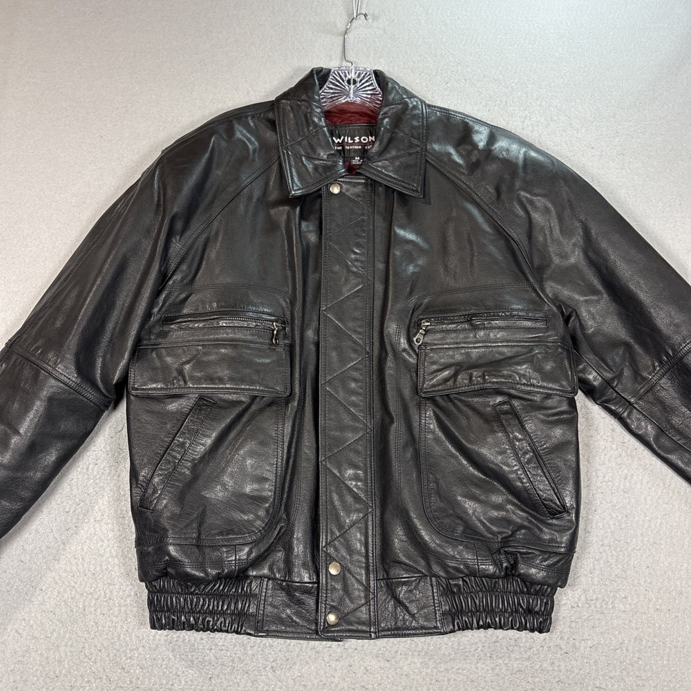 Vintage Wilson's Leather Thinsulated Bomber Biker Jacket - Medium